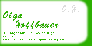 olga hoffbauer business card